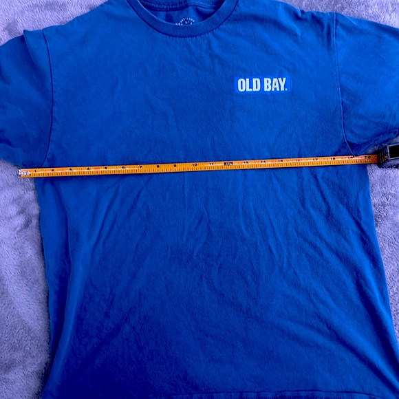 Medium Blue Old Bay graphic tee, dog, used, good condition, beach, Maryland. - Picture 3 of 5